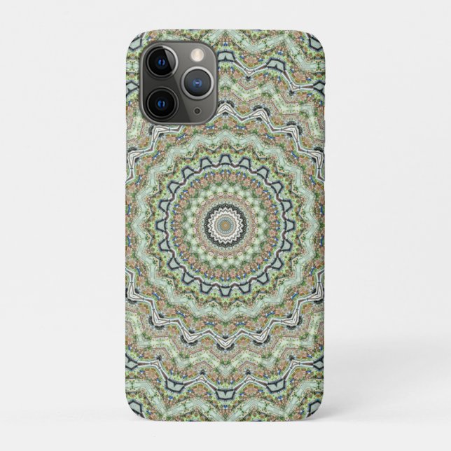 Capa Para iPhone 11 Pro Caleidoscópio verde (Verso)