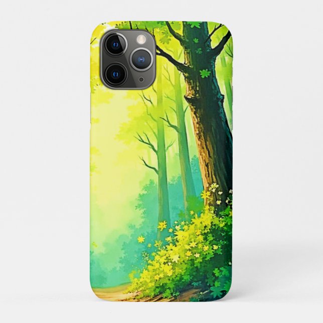 Capa Para iPhone 11 Pro Caminho Florestal Ensolarado (Verso)