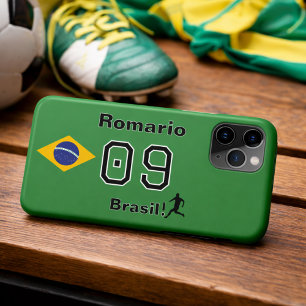 Capa Para iPhone 11 Pro Camisa Personalizada Lenda do Futebol Brasil Númer