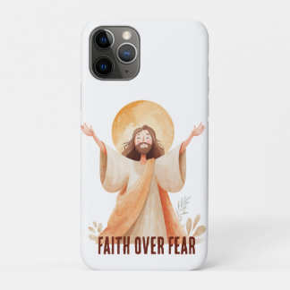 Capa Para iPhone 11 Pro Camiseta Cristã Jesus Fé Sobre Medo
