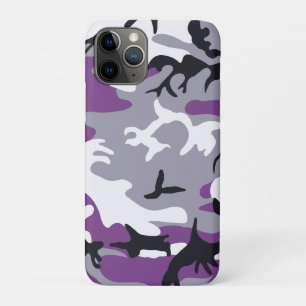 Capa Para iPhone 11 Pro Camuflagem Roxa
