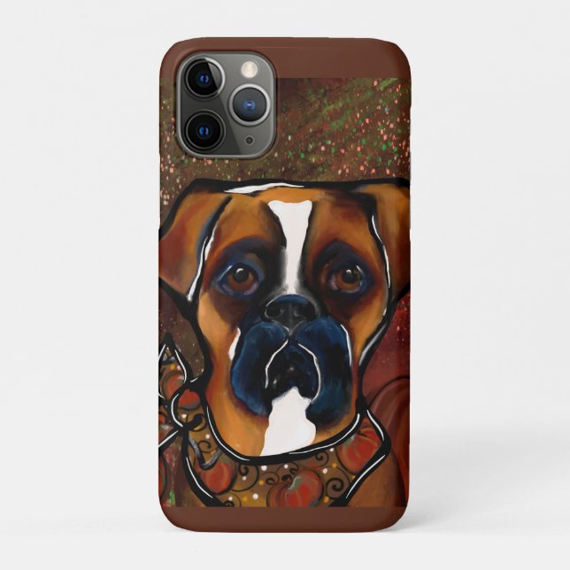 Capa Para iPhone 11 Pro Cão Boxer (Verso)
