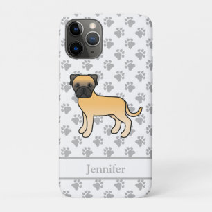 Capa Para iPhone 11 Pro Cão e nome do desenho animado com legenda do Bull
