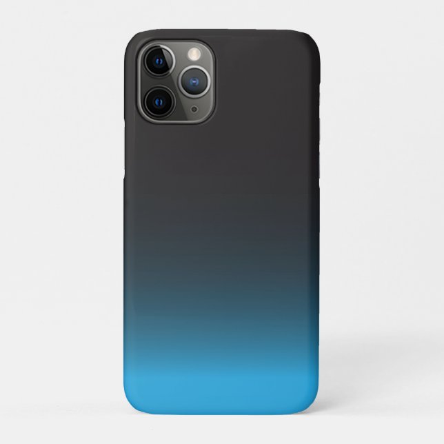 Capa Para iPhone 11 Pro Capa de iPhone 7 preta e azul simples, Resistente (Verso)