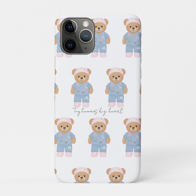 Capa Para iPhone 11 Pro Capa de iPhone Enfermeira Pediátrica Fofa (Verso)