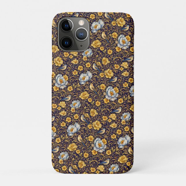 Capa Para iPhone 11 Pro Capa de iPhone Floral (Verso)