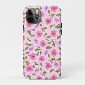Capa Para iPhone 11 Pro Capa de iPhone Floral Rosa de Renda Daisy