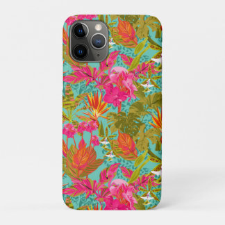 Capa Para iPhone 11 Pro Capa de iphone Floral Tropical Hothouse Manchada