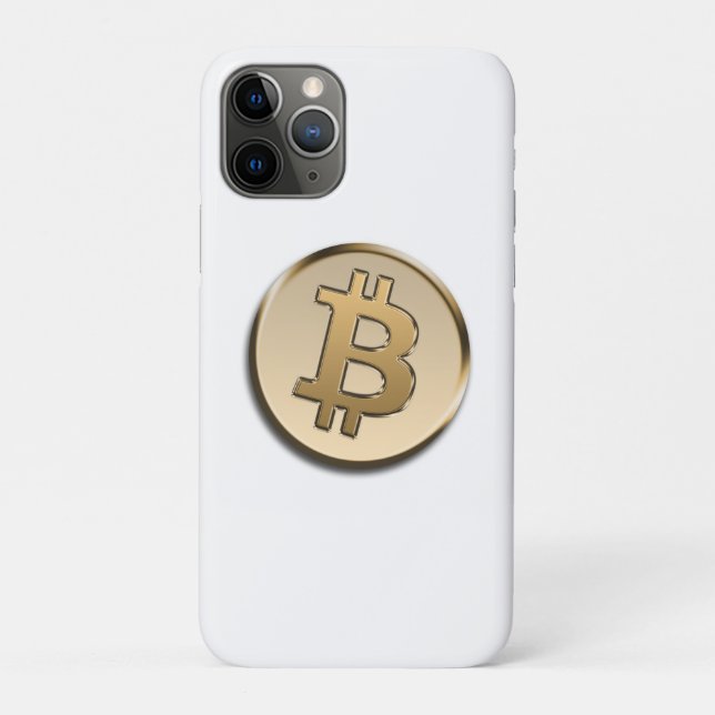 Capa Para iPhone 11 Pro Capa de iPhone / iPad Bitcoin de Ouro (Verso)