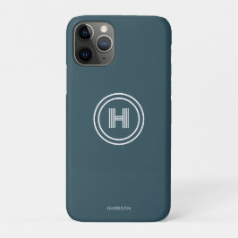 Capa Para iPhone 11 Pro Capa de iPhone | Monograma Simples Moderno