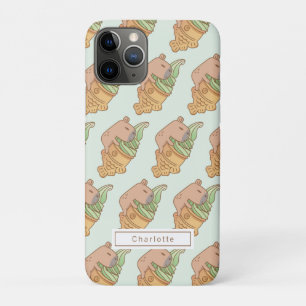 Capa Para iPhone 11 Pro capybara e combine com o padrão de sorvete taiyaki