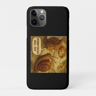 Capa Para iPhone 11 Pro Caracol Curioso & Paródia de Michelangelo Cartoon