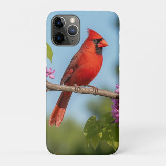 Capa Para iPhone 11 Pro Cardinal em um galho de Redbud