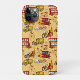 Capa Para iPhone 11 Pro Carros Antigos, Ônibus e Bicicletas