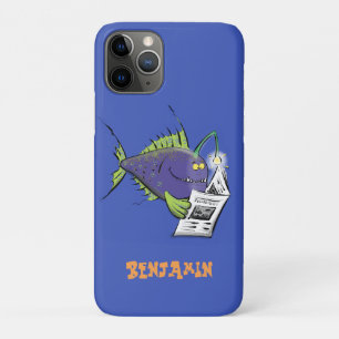 Capa Para iPhone 11 Pro Cartografia de peixe-anjo engraçado