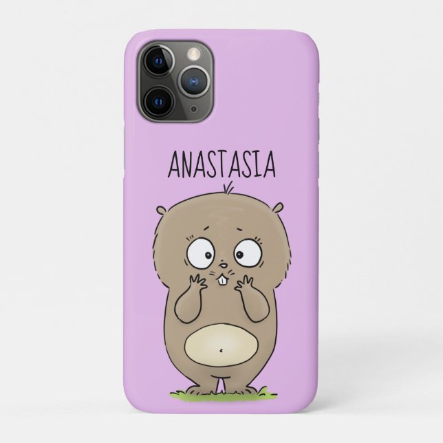 Capa Para iPhone 11 Pro Cartoon de hamster adorável (Verso)