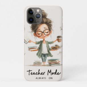 Capa Para iPhone 11 Pro Cartoon de professor bonito com "Modo de professor