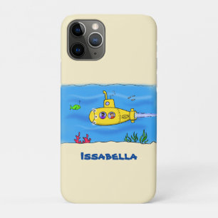Capa Para iPhone 11 Pro Cartoon submarino feliz