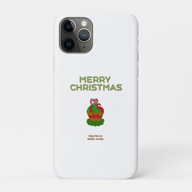 Capa Para iPhone 11 Pro Caso Apple iPhone 11 Pro do Cupcake de Natal (Verso)