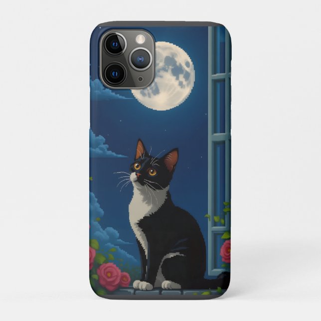 Capa Para iPhone 11 Pro Cat Night (Verso)