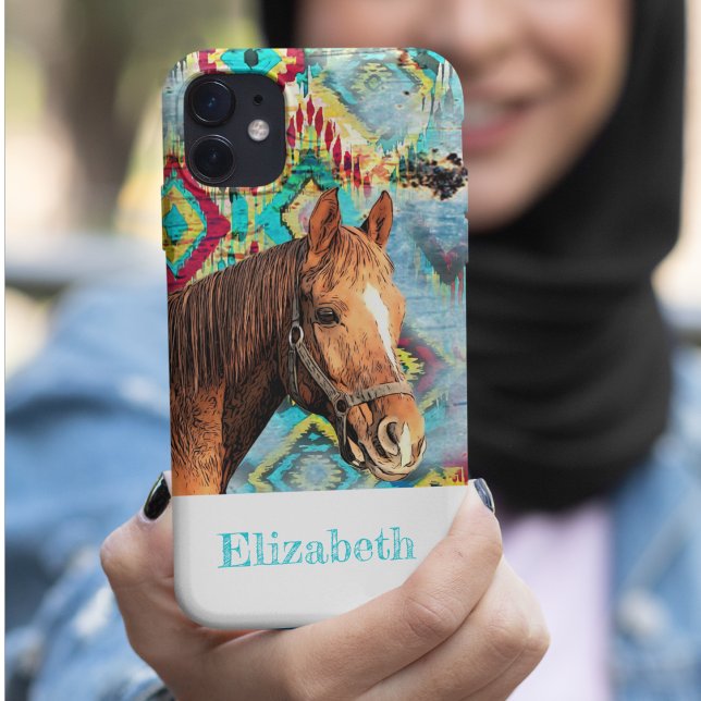 Capa Para iPhone 11 Pro Cavalo Cavalo Cavalo Nome Animal Oeste Equestre (Criador carregado)