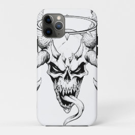 Capa Para iPhone 11 Pro Caveira Divina da Morte Branca