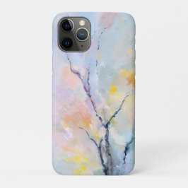 Capa Para iPhone 11 Pro Cena Natural da Árvore Azul Pintada Suave Oasis Se