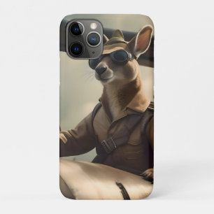 Capa Para iPhone 11 Pro "Céus Vintage: O Piloto de Canguru no Avião Velho