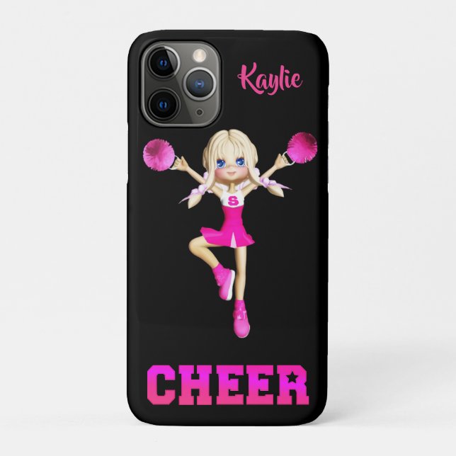 Capa Para iPhone 11 Pro Cheerleader Louro Cute Personalizado (Verso)