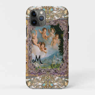 Capa Para iPhone 11 Pro Cherub Love Pours Sobre o Monograma da Cidade