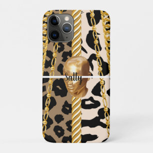 Capa Para iPhone 11 Pro Chic Ouro Wild Luxurious na moda Girly Bday