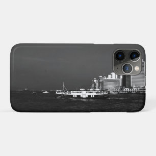 Capa Para iPhone 11 Pro China Vintage Hong Kong barco arranha-céu mar