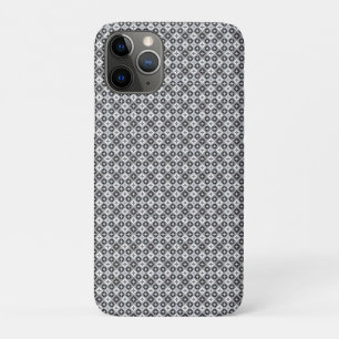 Capa Para iPhone 11 Pro Cinza e padrão branco