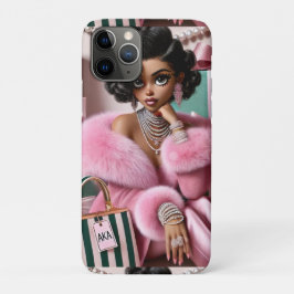 Capa Para iPhone 11 Pro Cinza Rosa E Verde