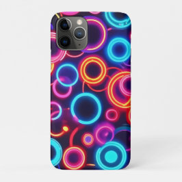 Capa Para iPhone 11 Pro Círculos Neon: Um Banquete Visual Vibrante