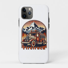 Capa Para iPhone 11 Pro Classic Fire Truck & Mountain