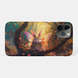 Capa Para iPhone 11 Pro Coelhinho branco numa floresta encantada
