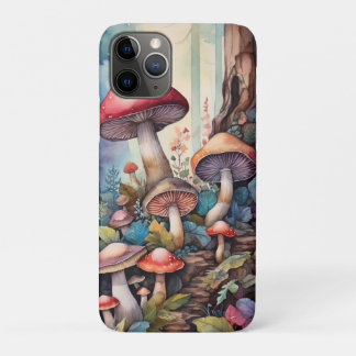 Capa Para iPhone 11 Pro Cogumelos Aquarela
