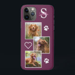Capa Para iPhone 11 Pro Colagem de Fotos Pet Nome Monograma Cão Gato Magen<br><div class="desc">Agora você pode carregar seu melhor amigo com você aonde quer que você vá com esta capas de iphone personalizada de fotos de animais de estimação. Esta colagem de 3 fotos com design de impressão de coração e pata é moderna, elegante, legal e fofa. Personalize com sua foto favorita de...</div>