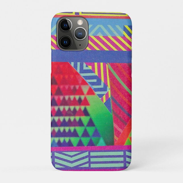 Capa Para iPhone 11 Pro colagem de triângulos e bordas sudoeste (Verso)