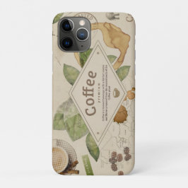 Capa Para iPhone 11 Pro Colagem WatercolornCafé 