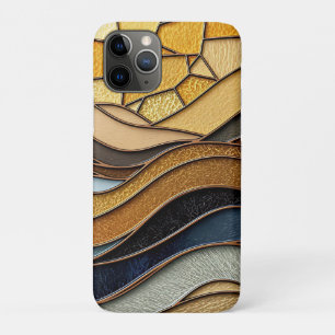 Capa Para iPhone 11 Pro Colinas do Deserto Areia Dourado Mosaico Arte Refi