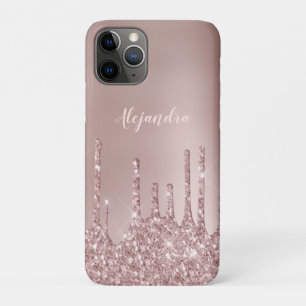 Capa Para iPhone 11 Pro Colírio na moda de cobre, rosa de cobre, dourado,