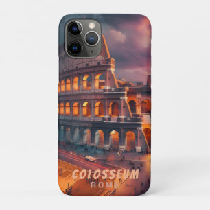 Capa Para iPhone 11 Pro Coliseu Roma Itália Viagem Antiga