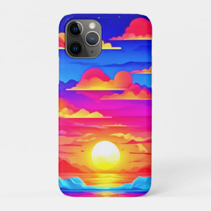Capa Para iPhone 11 Pro Colorida Palm Tree Sunset