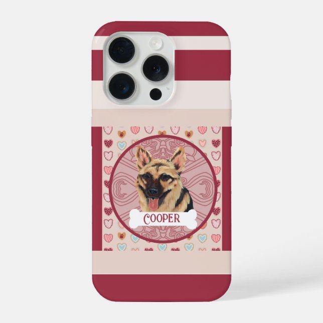 Capa para iPhone 11 Pro com Coração de Pastor Alem (Verso)