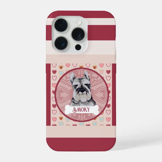 Capa para iPhone 11 Pro com nome de Schnauzer Vale (Verso)