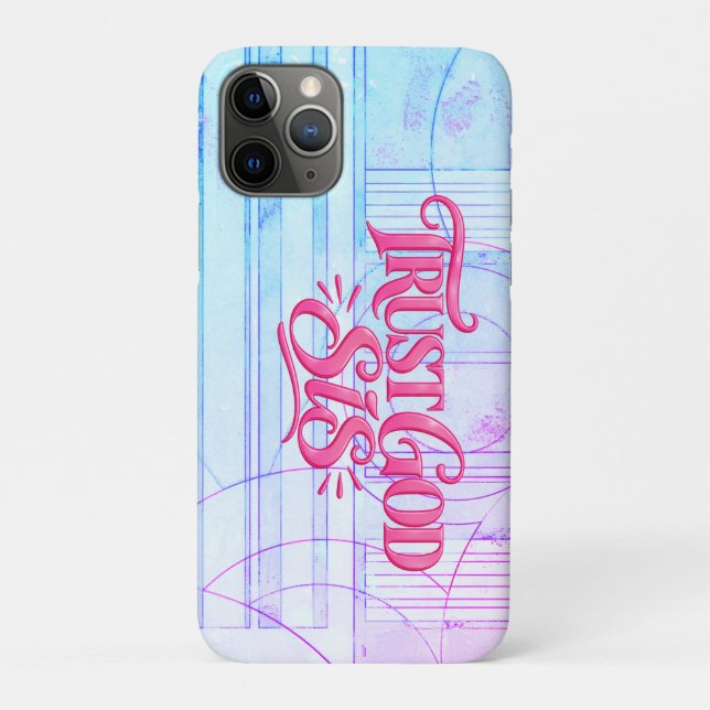 Capa Para iPhone 11 Pro Confie em Deus Irmã, Ele te tem (Verso)