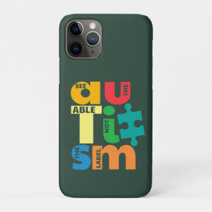 Capa Para iPhone 11 Pro Consciência Autismo Ver O Capaz Não O Rótulo
