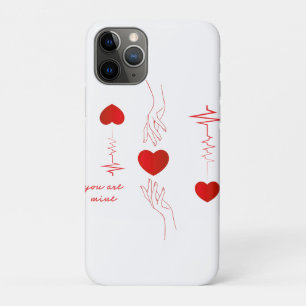 Capa Para iPhone 11 Pro Copo de Amor Minimalista com Coração e Mãos – Româ